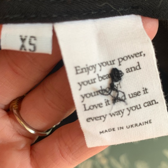 SLEEPER Black Pierrot Party Pajama Top XS - Picture 6 of 6